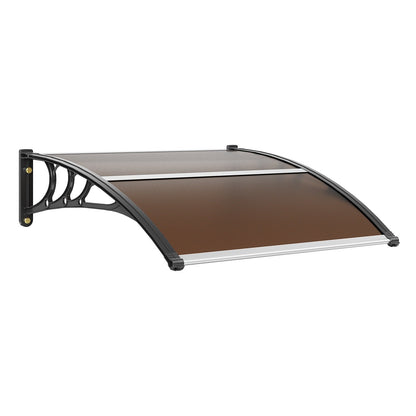 Polycarbonate Awning Canopy 1m x 1m, UV/Rain Protection for Doors & Windows