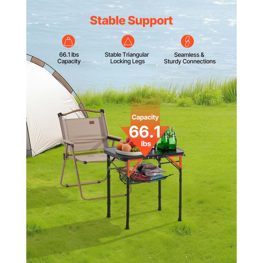 60cm Folding Portable Camping Table Aluminum Picnic Table Indoor Outdoor