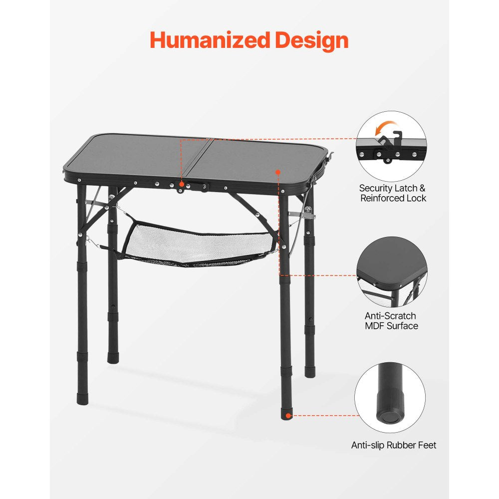 60cm Folding Portable Camping Table Aluminum Picnic Table Indoor Outdoor