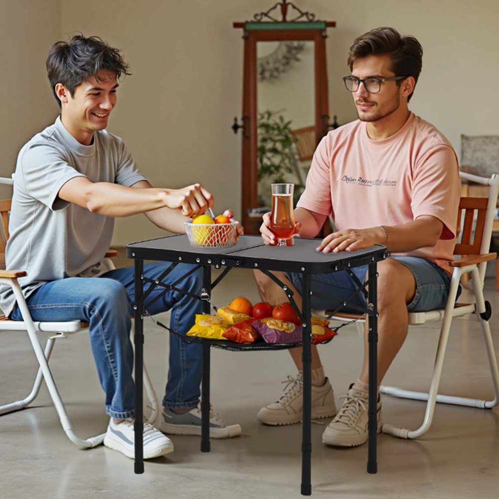 60cm Folding Portable Camping Table Aluminum Picnic Table Indoor Outdoor