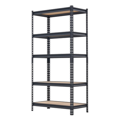 Storage Shelves, 5-Tier Adjustable, 907.2 kg Capacity, Heavy Duty Garage Storage Shelving Unit, Metal Utility Rack Shelf, for Kitchen Pantry Basement Bathroom, 822 mm W x 415 mm D x 1594 mm H