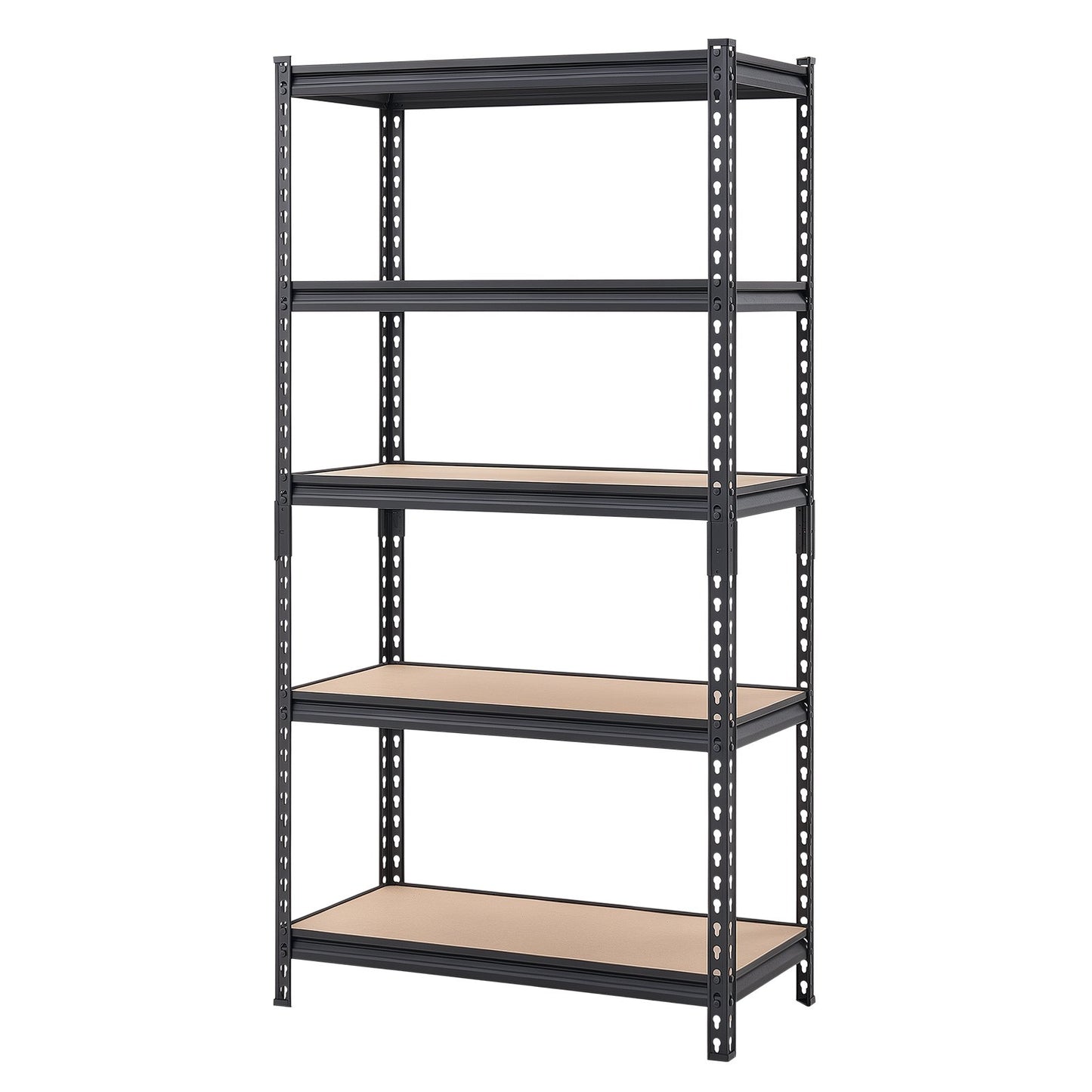 Storage Shelves, 5-Tier Adjustable, 907.2 kg Capacity, Heavy Duty Garage Storage Shelving Unit, Metal Utility Rack Shelf, for Kitchen Pantry Basement Bathroom, 822 mm W x 415 mm D x 1594 mm H