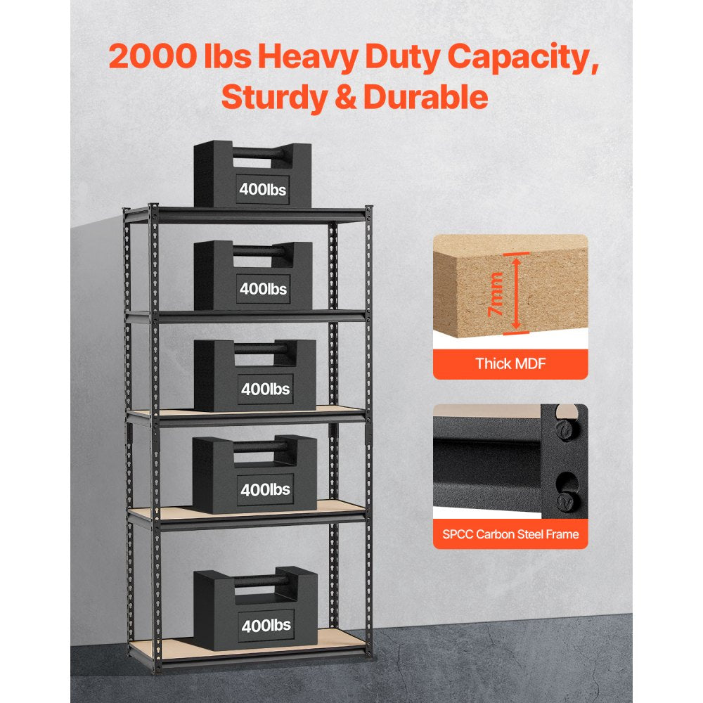 VEVOR Storage Shelves 406 x 914 x 1813 mm 5-tier Garage Storage Shelving