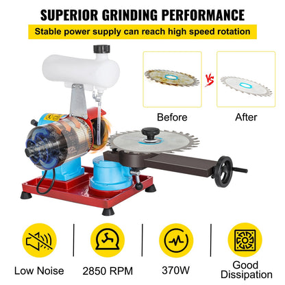 Electric Circular Saw Blade Sharpener, 370W, 220V, 3-27.5m, Wet Grinding