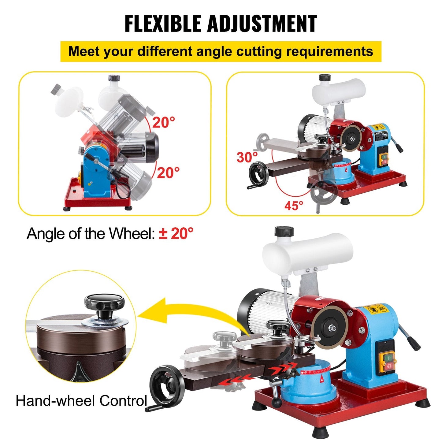Electric Circular Saw Blade Sharpener, 370W, 220V, 3-27.5m, Wet Grinding