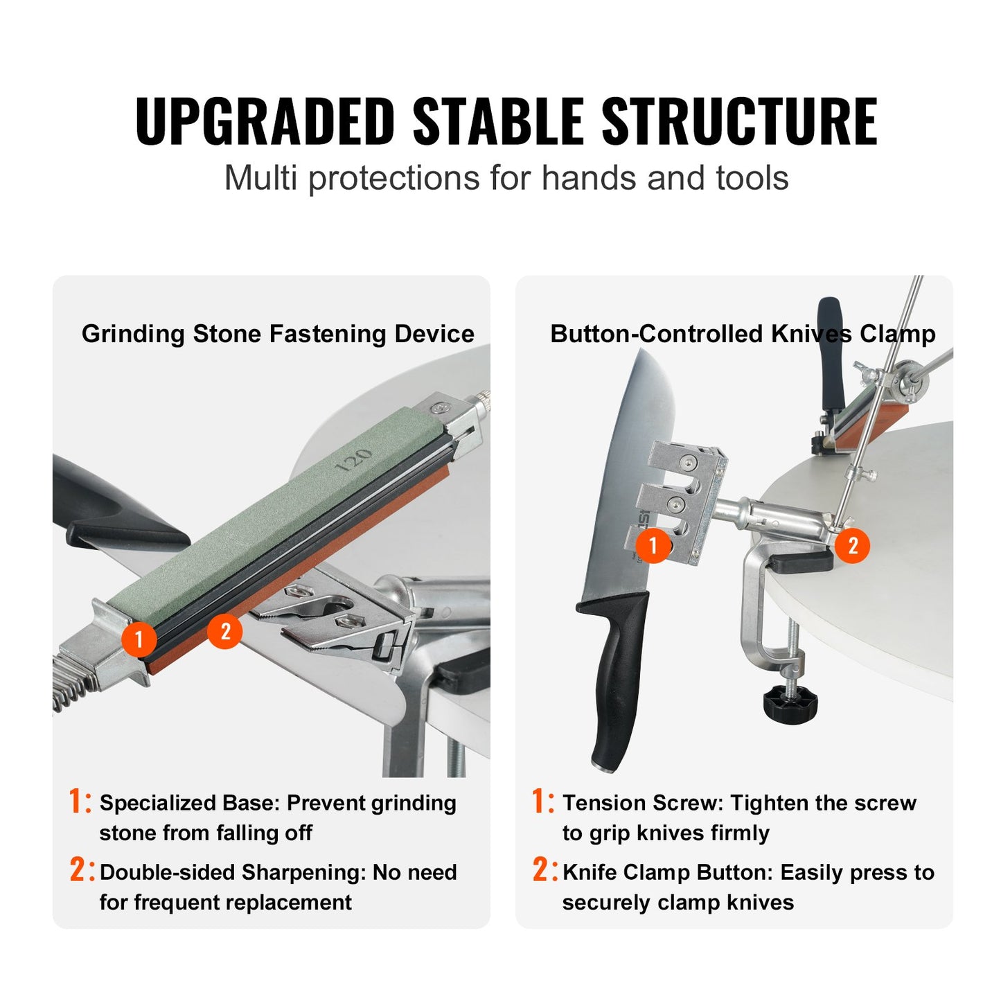 VEVOR Knife Sharpener Kit, 360° Rotation Flip Fixed Angle Knife Sharpening System