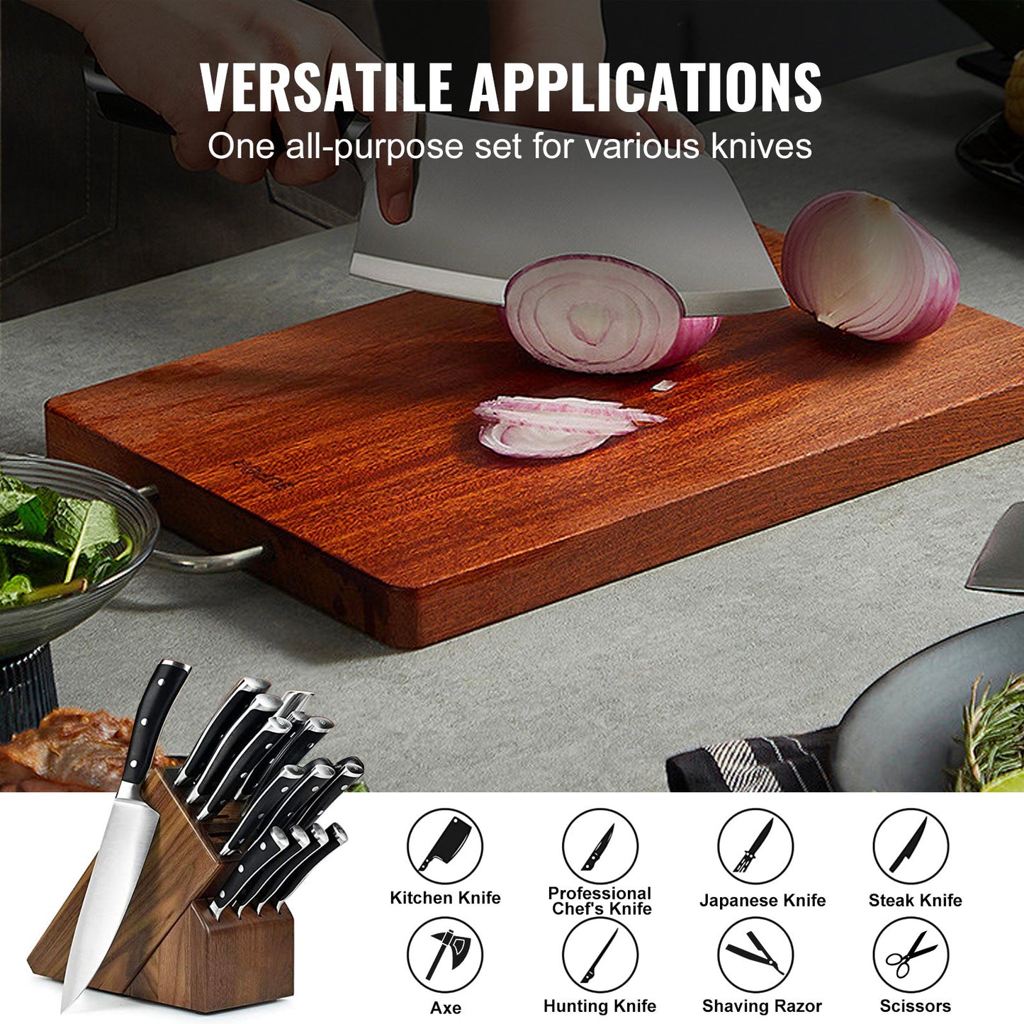 VEVOR Knife Sharpener Kit, 360° Rotation Flip Fixed Angle Knife Sharpening System