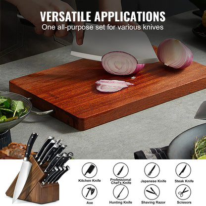 VEVOR Whetstone Knife Sharpening Kit, 2 Dual-Sided Grit Whetstones 400/1000 3000/8000,