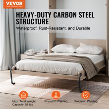 VEVOR Murphy Bed Kit Full Size Vertical Deluxe DIY Wall Bed Hardware Folding