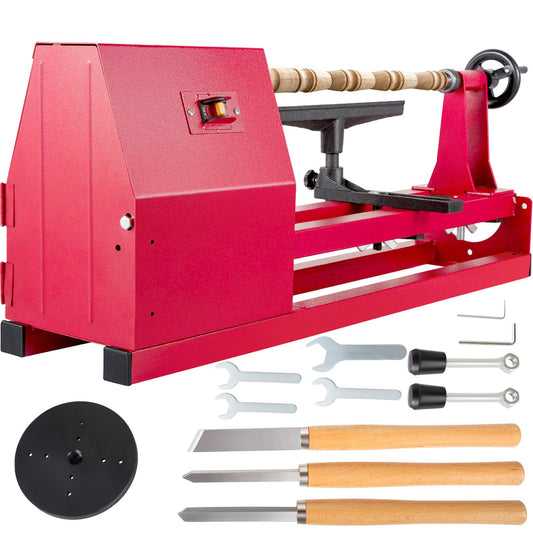 VEVOR Bench top Wood Lathe 14" x 20", Power Wood Lathe 4 Speeds 1100/1600/2300/3400