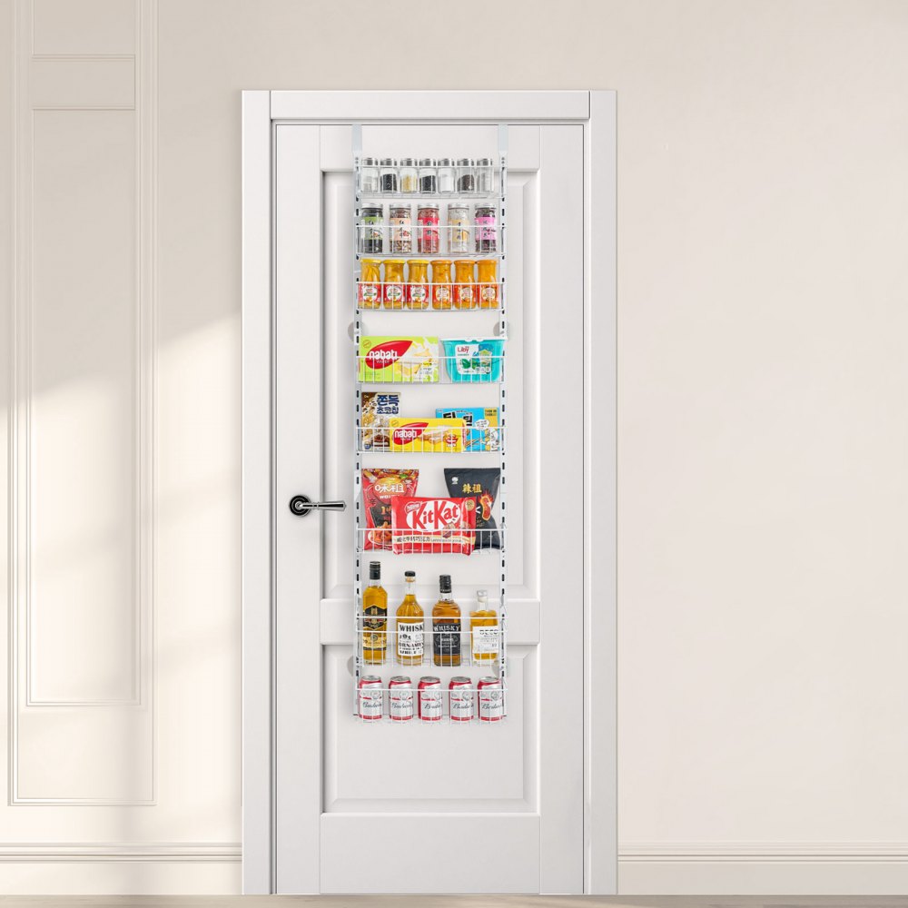 VEVOR 8-Tier Over the Door Pantry Organizer Hanging Storage Rack Adjustable