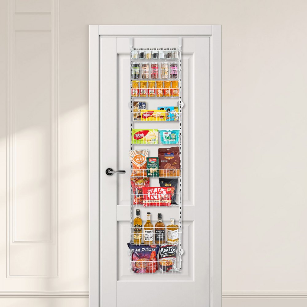 VEVOR 9-Tier Over the Door Pantry Organizer Hanging Storage Rack Adjustable