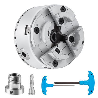 Precision 4-Jaw 96 mm Lathe Chuck for Versatile Machining and Grinding