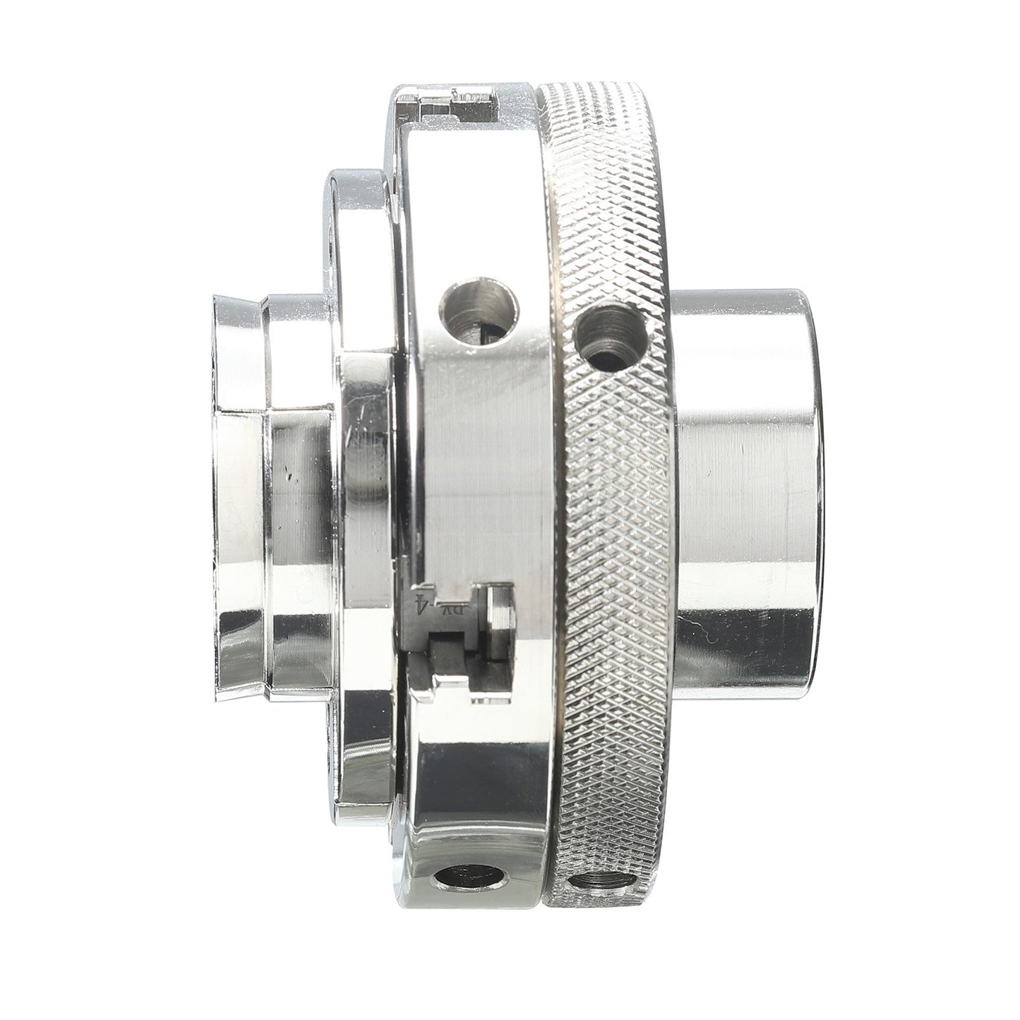 4 Inch Wood Lathe Chuck, 4-Jaw, Self-Centering Wood Turning Chuck Set with 1" x 8TPI Thread & Adapter, 4 PCS Round/Step/Pin Jaws, Case, Nickel-Plated, High-Hardness Steel, for Woodworking Lathe