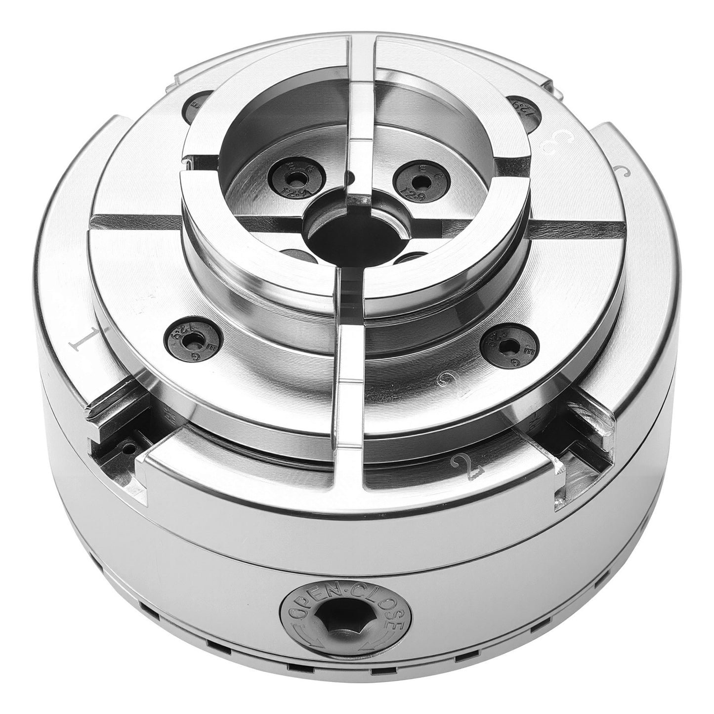 4 Inch Wood Lathe Chuck, 4-Jaw, Self-Centering Wood Turning Chuck Set with 1" x 8TPI Thread & Adapter, 5 PCS Jaws Round/Flat/Step/Pin, Carry Case, Nickel-Plated Finish, for Woodworking Lathe