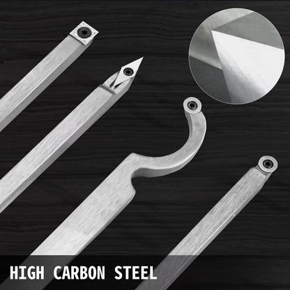 4-Piece Carbide Wood Turning Tool Set with Beech Handles for Lathe Crafting