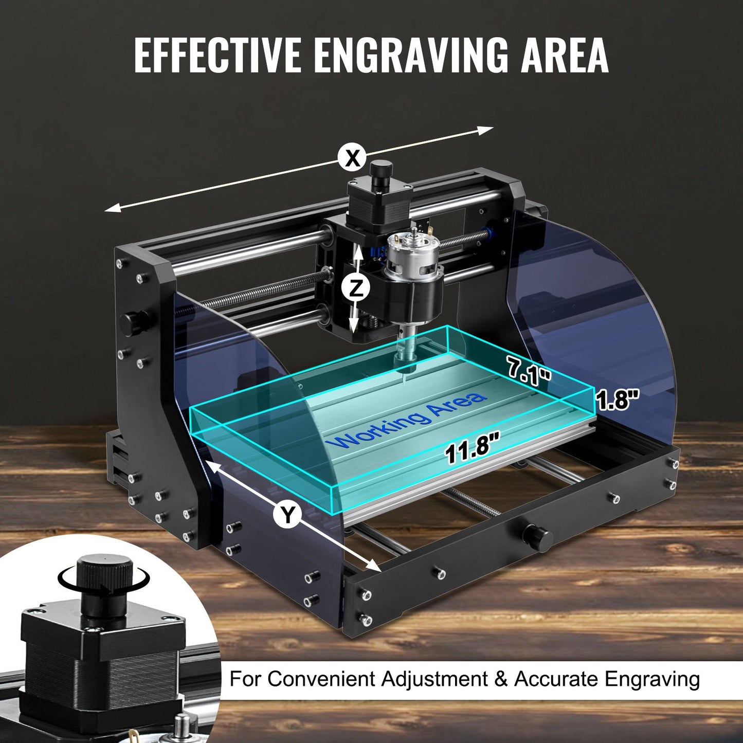 Vevor CNC 3018 Pro CNC Router 2.5W Laser, 3 Axis, GRBL Control, Laser Engraver Machine