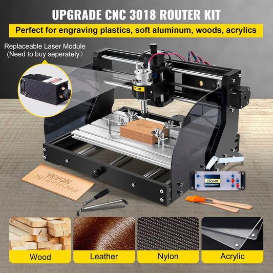 Mini CNC 3018 Pro Milling & Engraving Machine, 30 x 18 x 4.5 cm, 10000 RPM