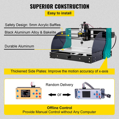 Mini CNC 3018 Pro Milling & Engraving Machine, 30 x 18 x 4.5 cm, 10000 RPM