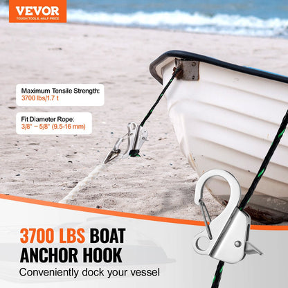 Stainless Steel Anchor Hook with Quick Release for Versatile Watersport Use