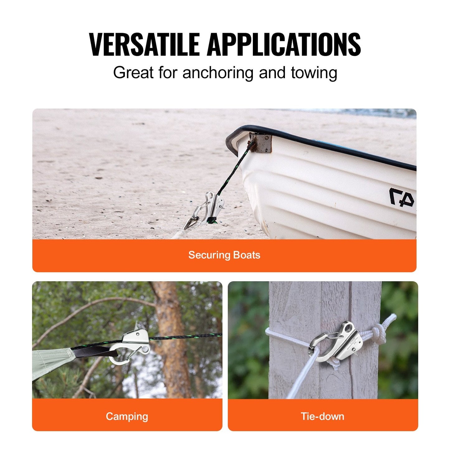 Stainless Steel Anchor Hook with Quick Release for Versatile Watersport Use