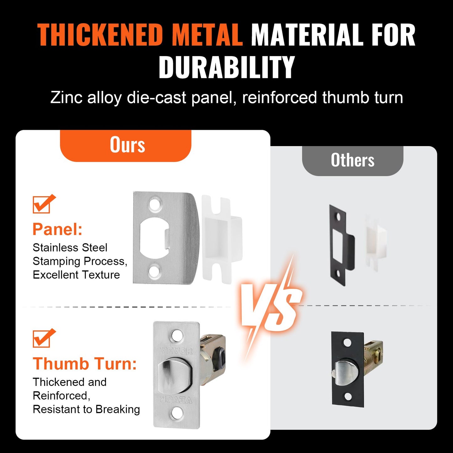 Front Door Handle and Deadbolt Set, Square Entry Handle Set with Lever, Single Cylinder, Adjustable Hole Space, Reversible for Right and Left Handed Entrance and Front Doors, Satin Nickel