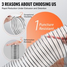 100mm x 6.1m Clear PVC Dust Collection Hose with Enhanced Stability