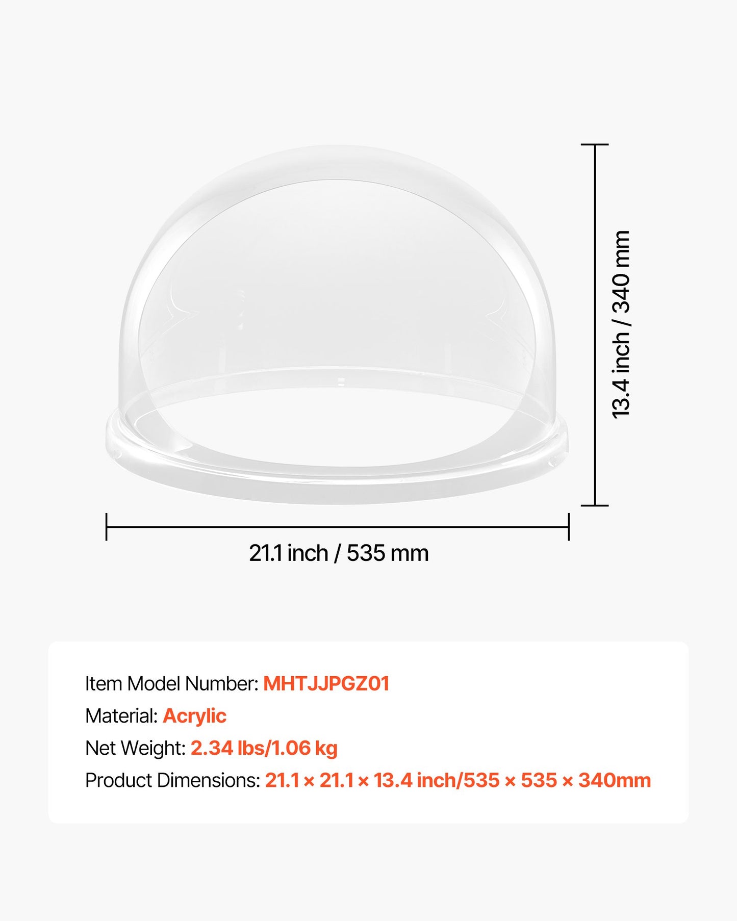 Cotton Candy Machine Cover, Transparent Acrylic Dome Bubble Shield, Cotton Candy Machine Bubble Shield Compatible with 52cm Cottons Candies Machines Bowl for Party, Shops, Bottom Groove Design