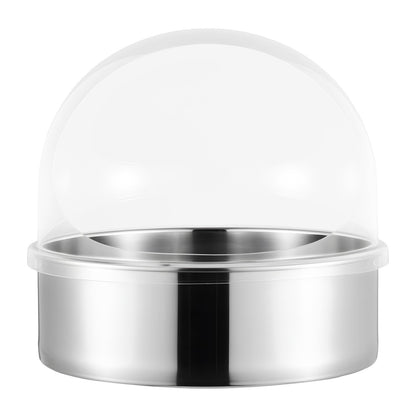 Cotton Candy Machine Cover, Transparent Acrylic Dome Bubble Shield, Cotton Candy Machine Bubble Shield Compatible with 52cm Cottons Candies Machines Bowl for Party, Shops, Bottom Groove Design