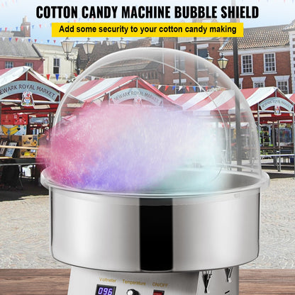 VEVOR Candy Machine Bubble Shield 20.5 Inch Clear Plastic Cotton Candy Cover for