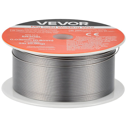 Solid MIG Welding Wire, ER308L 0.8mm 0.9kg, Low Spatter Stainless Steel Welding Wire with High Feedability for All-Position Gas Shielded Welding