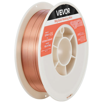 Solid MIG Welding Wire, ER70S-6 0.6mm 4.5kg, Low Spatter Mild Steel Welding Wire with High Deoxidizers for All-Position Gas Shielded Welding