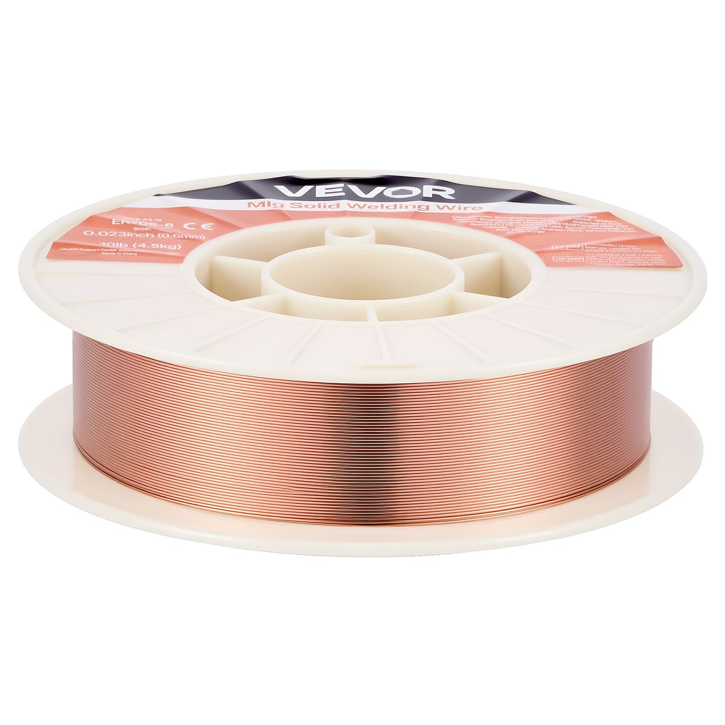 Solid MIG Welding Wire, ER70S-6 0.6mm 4.5kg, Low Spatter Mild Steel Welding Wire with High Deoxidizers for All-Position Gas Shielded Welding