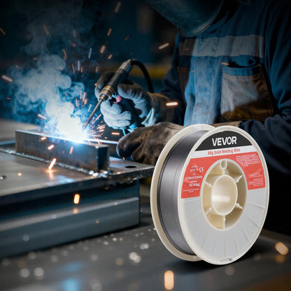 Flux Core MIG Welding Wire, E71T-11 0.8mm 4.5kg, Gasless Mild Steel Welding Wire with Low Spatter for All Position Arc Welding, Self-Shielded for Outdoor Use