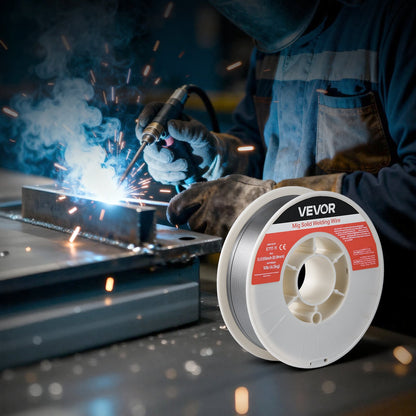 Flux Core MIG Welding Wire, E71T-11 0.9mm 4.5kg, Gasless Mild Steel Welding Wire with Low Spatter for All Position Arc Welding, Self-Shielded for Outdoor Use