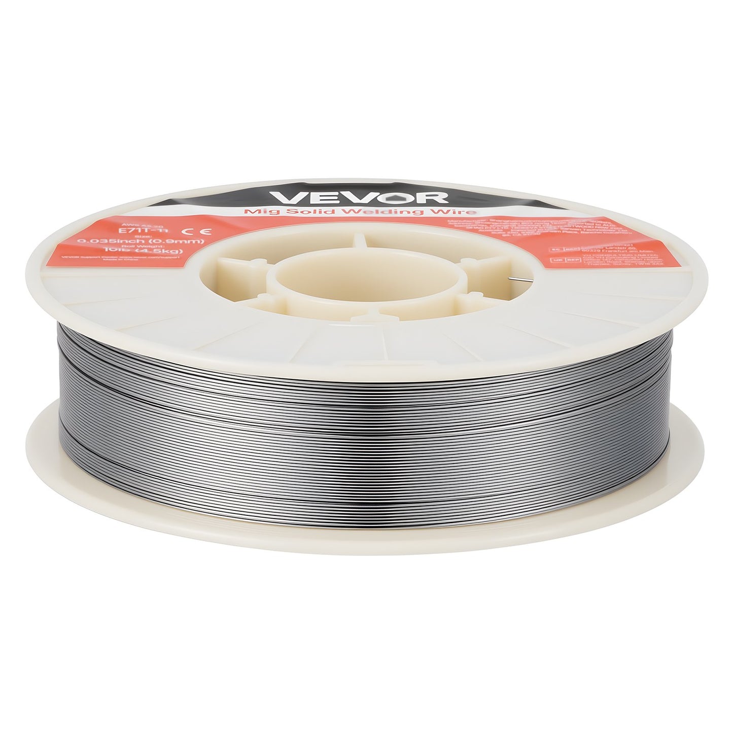 Flux Core MIG Welding Wire, E71T-11 0.9mm 4.5kg, Gasless Mild Steel Welding Wire with Low Spatter for All Position Arc Welding, Self-Shielded for Outdoor Use