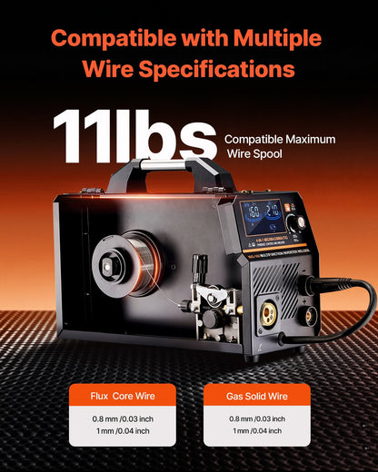 VEVOR MIG Welder 160A Welding Machine 4-in-1 Gas/Flux Core MIG/Stick/Lift TIG