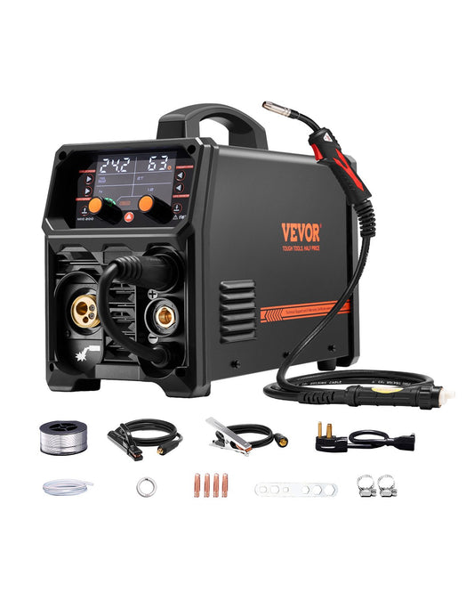 VEVOR MIG Welder 200A Welder Machine 4-in-1 Gas MIG/Flux Core MIG/Stick/Lift TIG