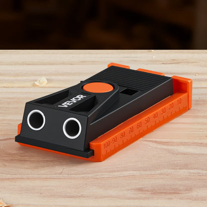 Pocket Hole Jig Kit, 12.7 to 38.1 mm Adjustable, Mini Jig Pocket Hole System with Step Drill, Hex Wrench, Drill Stop Ring, Square Drive Bit, and Screws, Reinforced Nylon Frame, for Woodworking