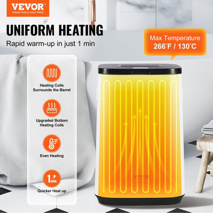 20L Towel Warmer with LED, U-Shaped Light & Timer, 4.2 kg, White