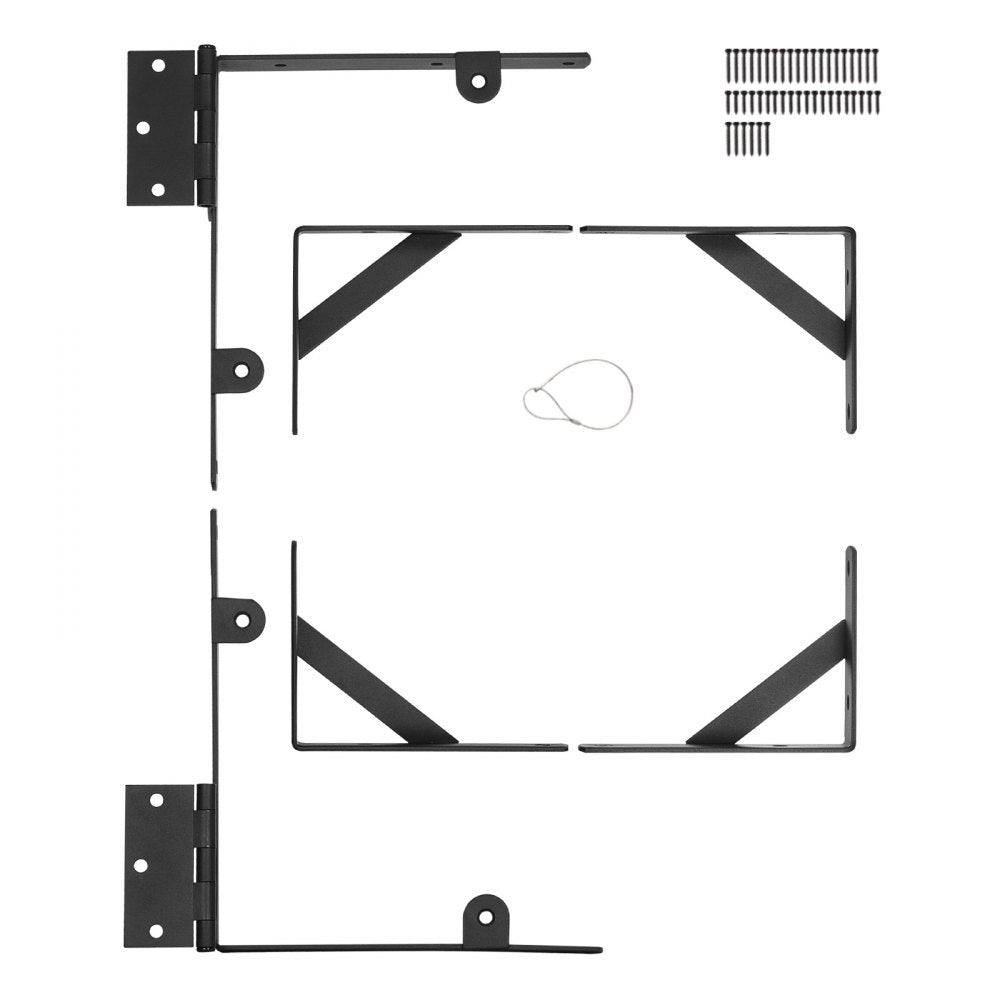 VEVOR Gate Corner Brace Bracket Anti Sag Gate Frame Hardware Kit Iron Black
