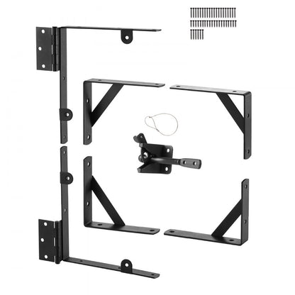 VEVOR Gate Corner Brace Bracket Anti Sag Gate Frame Hardware Kit Iron Black