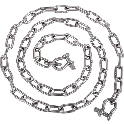 VEVOR Anchor Chain, 20\' x 5/16\" 316 Stainless Steel Chain, 3/8\" Anchor Chain