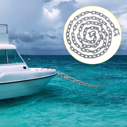 Galvanized Steel Anchor Chain 3 m x 7.9 mm with 9.5 mm Shackle for Boats