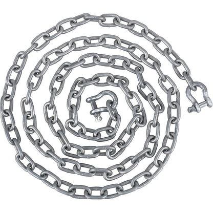 Galvanized Steel Anchor Chain 3 m x 7.9 mm with 9.5 mm Shackle for Boats