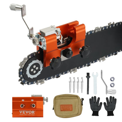 Hand Crank Chainsaw Chain Sharpener for 0.1-0.56 m Chains - Portable & Durable