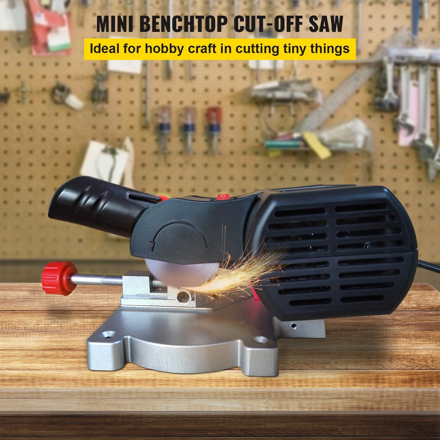 VEVOR Mini Miter Cut-off Chop Saw, Two 2-5/16" Blade of Steel and Resin with 1/2inch