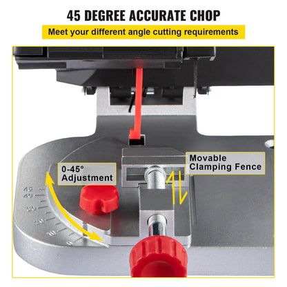 Compact Mini Miter Saw with Dual Blades for Versatile Hobby Crafting