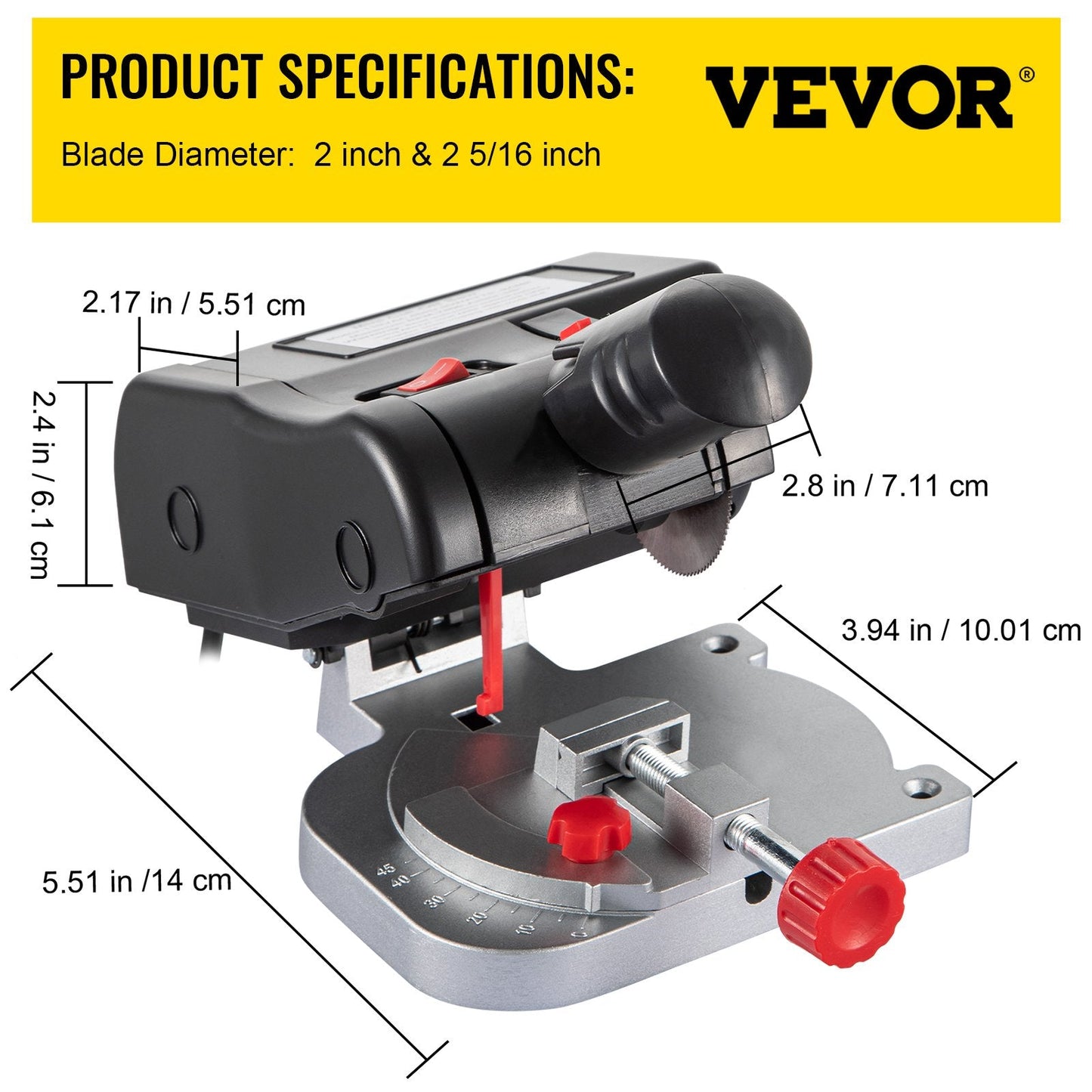 Compact Mini Miter Saw with Dual Blades for Versatile Hobby Crafting