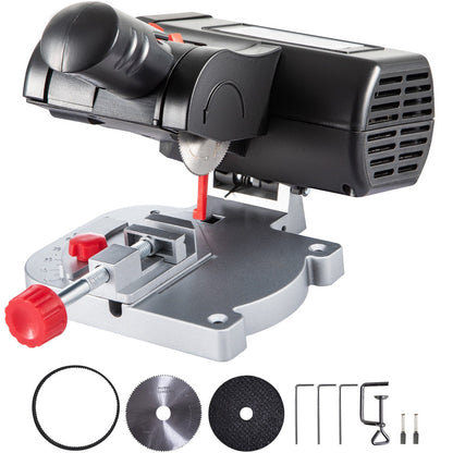Compact Mini Miter Saw with Dual Blades for Versatile Hobby Crafting